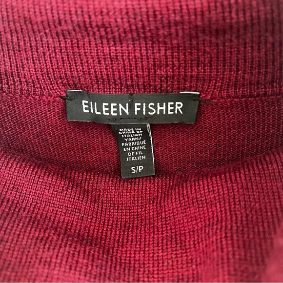 Eileen Fisher Sweater Mock Turtleneck Fine Merino Wool Tunic seasonal oversized - Picture 4 of 7
